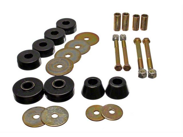 1963-1966 Chevy-GMC Truck Cab Mount Bushings, 1/2 Ton 2WD, Black