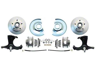 5 Lug Power Disc Brake Kit, Front, 8 Booster, Dual Black Oval Master (63-66 C10 Pickup; 63-66 C20 Pickup; 63-66 K10 Pickup; 63-66 K20 Pickup)