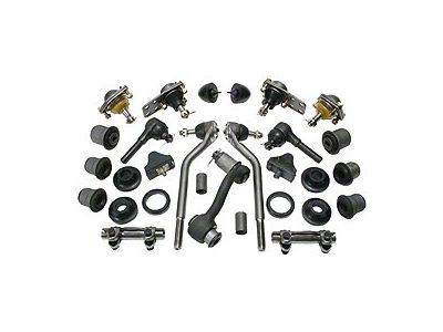 1963-1967 Chevy Nova Suspension Rebuild Kit, Front End, Complete, With Power Steering, Rubber
