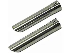 1963-1967 Corvette Exhaust Tip Extensions 2 Stainless Steel wo/GM Stamped Number