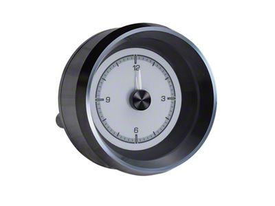 1963-1967 Corvette HDX Clock, Silver Alloy