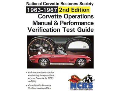 1963-1967 Corvette NCRS Operations Manual & Performance Verification Test Manual