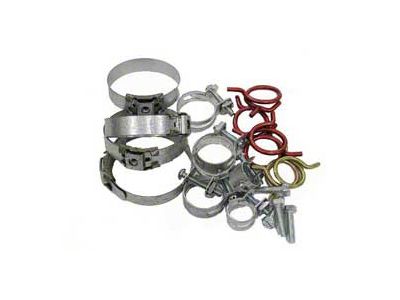 1963-1967 Corvette Radiator And Heater Hose Clamp Kit With 327ci High Performance And Without Air Conditioning