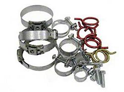 1963-1967 Corvette Radiator And Heater Hose Clamp Kit With 327ci High Performance And Without Air Conditioning