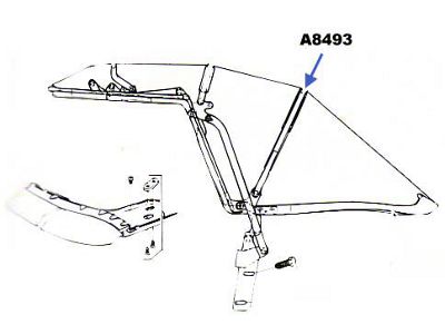 1963-1967 Corvette Tack Bow Convertible Top Center (Sting Ray Convertible)