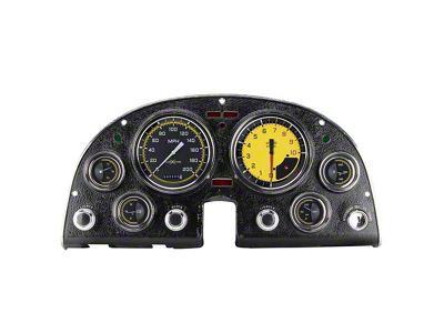 1963-1967 Corvette Updated Classic Instruments Gauge Kit Autocross Yellow Series