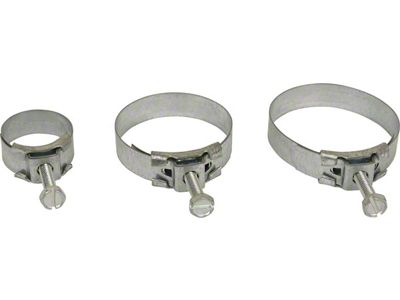 1963-1968 Radiator Hose Clamp Set, Tower Type, 10 Clamps (Small-Block V8)