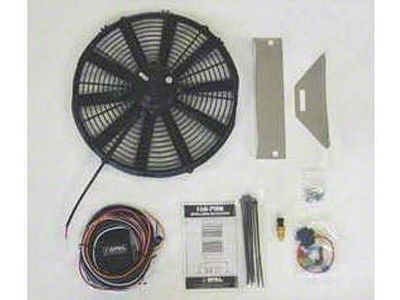 1963-1972 Corvette Aluminum Radiator Electric Fan Kit 16 Puller Small Block