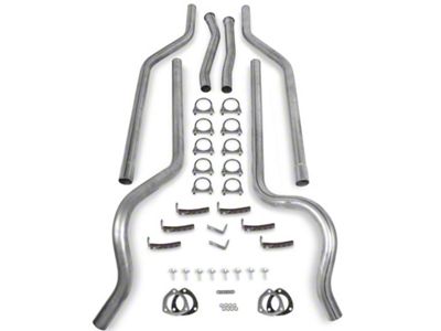1963-1972 Chevy-GMC Truck Hooker Header Back Dual Exhaust System Without Mufflers, 2WD Longbed-Small Block