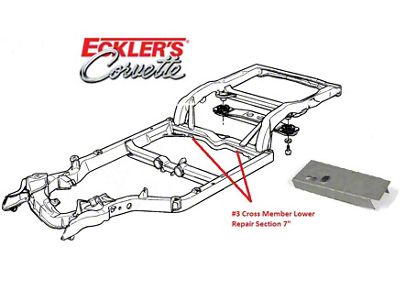 1963-1982 7 Repair Section OF Lower 3 Cross Member Right