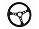 1963-1982 Corvette Steering Wheel 14 Black Ultra Suede Black Hole Spokes