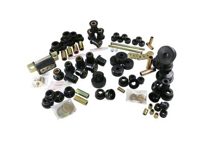 Total Bushing Kit with Transmission Mount; Black (63-82 Corvette C3)