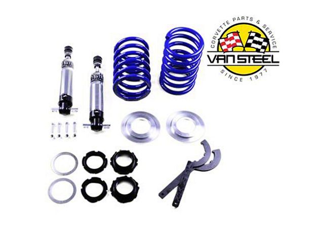 1963-1982 Corvette Van Steel Coilover Shock Kit Front Big Block Single Adjustable 550Lb. Spring