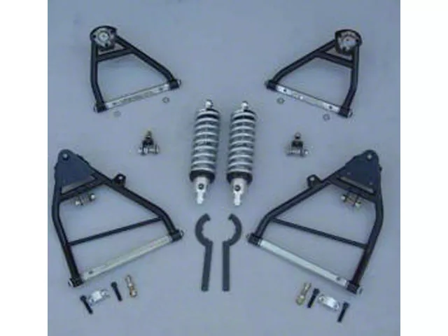 Double Adjustable Front Coil-Over Conversion Kit; 550 lb. Spring Rate (63-82 Big Block V8 Corvette C2 & C3)