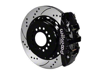 1963-1987 Chevy-GMC Truck Wilwood AERO4 Rear Brake Kit, 5 Lug-4 Piston Black Calipers, 14.25 Rotors-Drilled And Slotted, Half Ton 2WD