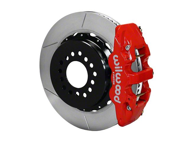 1963-1987 Chevy-GMC Truck Wilwood AERO4 Rear Brake Kit, 5 Lug-4 Piston Red Calipers, 14.25 Rotors-Half Ton 2WD