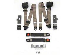 1963-64 3-Point Retractable Red Shoulder Harness Retrofit Seat Belt Kit