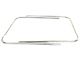 1963-64 Ford Galaxie 500 And 500XL Fastback Stainless Steel Back Glass Molding Set - 4 Piece