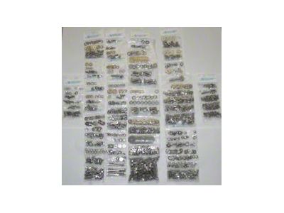 1963-66 Truck Bed Bolt Kit Long Bed Fleetside, Polished Stainless Steel