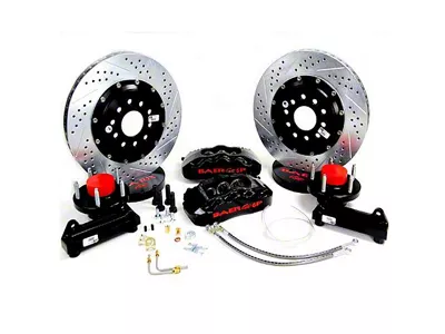 Baer Pro+ Front Big Brake Kit with 14-Inch Rotors; Black Calipers (63-67 2WD F-100 w/ OE Drum Brake Spindles)