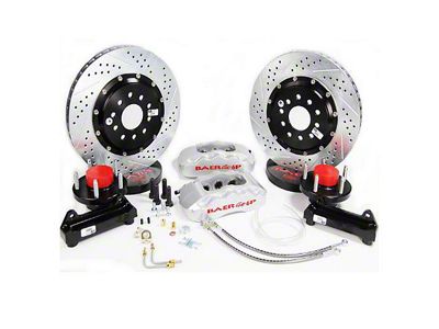 Baer Pro+ Front Big Brake Kit with 14-Inch Rotors; Silver Calipers (63-67 2WD F-100 w/ OE Drum Brake Spindles)