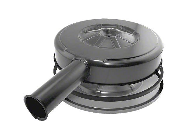 1963-67 Ford Ranchero Air Cleaner Assembly - Round - Reproduction - Black With Foam Seal & Rubber O Ring - 6 Cylinder