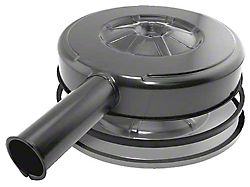 1963-67 Ford Ranchero Air Cleaner Assembly - Round - Reproduction - Black With Foam Seal & Rubber O Ring - 6 Cylinder