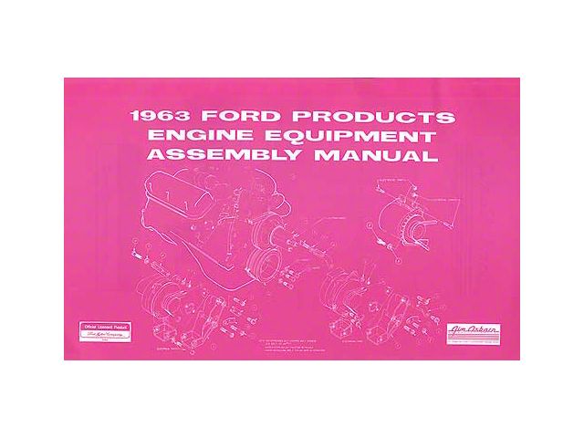 1963 Ford Products Engine Equipment Assembly Manual - 38 Pages