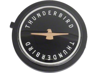 1963 Ford Thunderbird Medallion, Wire Wheel Spinner, Black