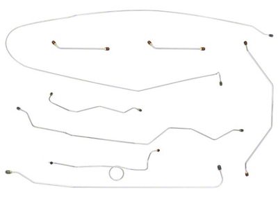 1963 Chevy-GMC Truck 2WD 1/2-Ton Standard Cab Shortbed Manual Drum Brake Line Set 8pc, OE Steel