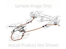 1964-1965 Chevy GMC Truck Parking Brake Cable,Rear,Shortbed,1/2 Ton, 4WD,OEM