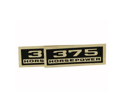 1964-1965 Corvette Valve Cover Decals 375hp