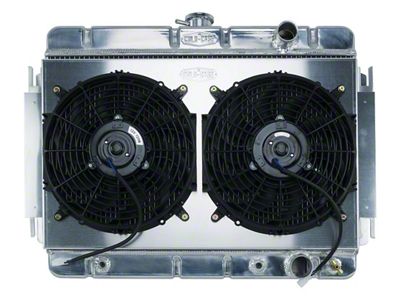 1964-1965 El Camino Cold Case Performance Aluminum Radiator & Dual 12 Fan Kit, Big 2 Row, V8 With Automatic Transmission