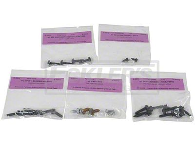 1964-1965 El Camino Heater & Air Conditioning Fastener Kit Small Block Rear Of Firewall