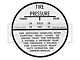 1964-1965 El Camino Tire Pressure Decal