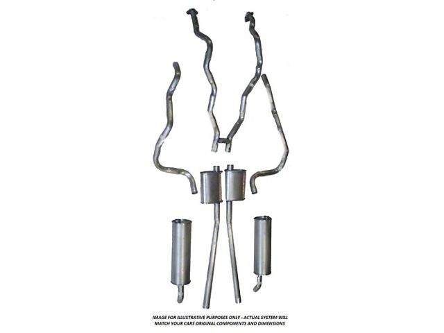 1964-1965 Ford Thunderbird Exhaust System, With Resonators