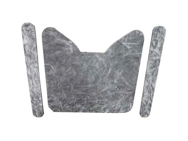 1964-1965 Ford Thunderbird Hood Insulation Pad Set, Die-Cut Fiberglass, 3 Pieces