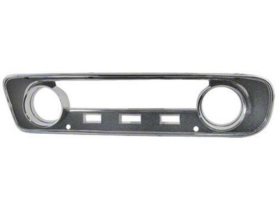 1964-1965 Mustang Instrument Bezel with Black and Chrome Finish