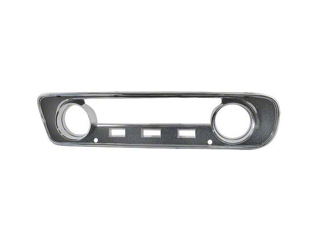 1964-1965 Mustang Instrument Bezel with Black and Chrome Finish