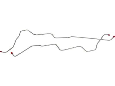 1964-1965 Mustang OEM Steel C4 Transmission Cooler Line Set, V8 (C4/V8, with o Fittings At Radiator)