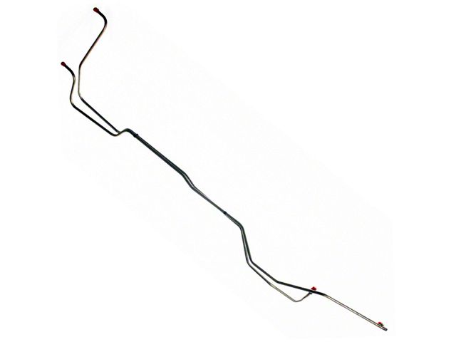 1964-1965 Mustang Stainless Steel C4 Transmission Cooler Line Set. 6-Cylinder (C4/6-Cyl, with o Fittings At Radiator)
