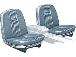 Front Bucket Seat Covers, Vinyl, Light Blue 24, Trim Codes 22 & 52 & 52A, Without Reclining Passenger Seat (64-65 Ford Thunderbird)