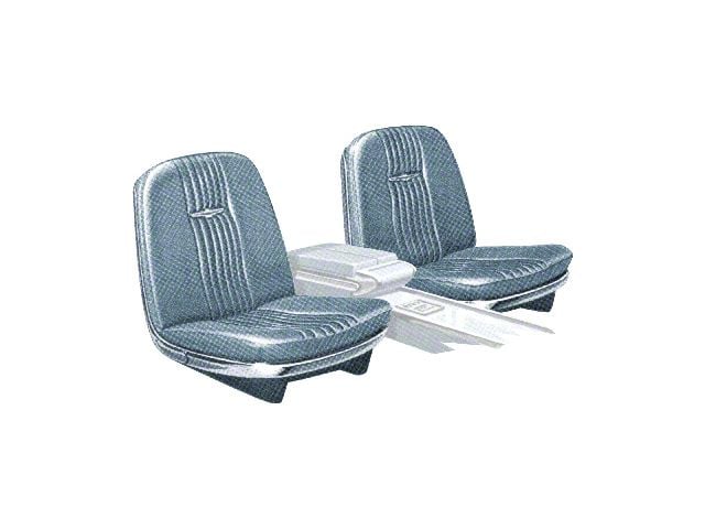 1964-1965 Ford Thunderbird Front Bucket Seat Covers, Vinyl, Light Blue 24, Trim Codes 22 & 52 & 52A, Without Reclining Passenger Seat