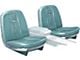 1964-1965 Ford Thunderbird Front Bucket Seat Covers, Vinyl, Light Turquoise 25, Trim Codes 27 & 57 & 57A & 57B, Without Reclining Passenger Seat