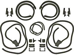 1964-1965 Ford Thunderbird Convertible Trunk Weatherstrip Kit, 17 Pcs, Splash Shield Not Inc, Before 2-15-1965