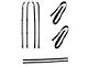 1964-1966 Beltline Molding and Glass Run Channel Kit, Left and Right Hand, 8 Piece Kit, Chrome Beltline molding