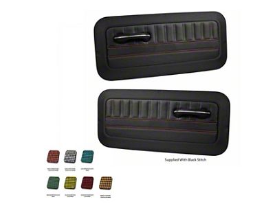 1964-1966 Chevy-GMC Truck Sport Door Panels With Houndstooth Insert, Molded