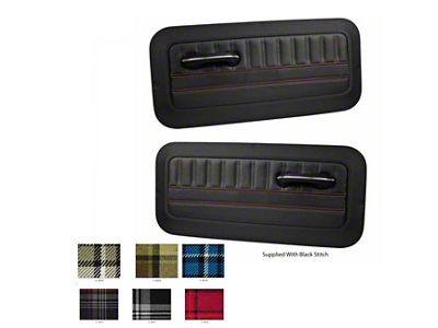 1964-1966 Chevy-GMC Truck Sport Door Panels With Plaid Insert, Molded