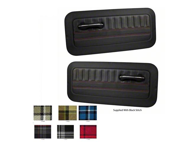 1964-1966 Chevy-GMC Truck TMI Sport Door Panels With Plaid Insert, Molded