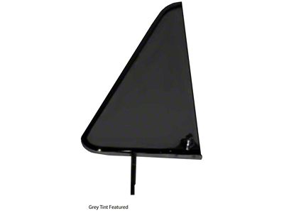 Vent Window With Black Frame, Grey Tint-Right (64-66 C10 Pickup; 64-66 C20 Pickup; 64-66 K10 Pickup; 64-66 K20 Pickup)